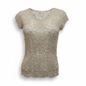 VTG Y2K M Nicole Boho Festival Crochet Lace Shimmer Evening Top Women’s Small